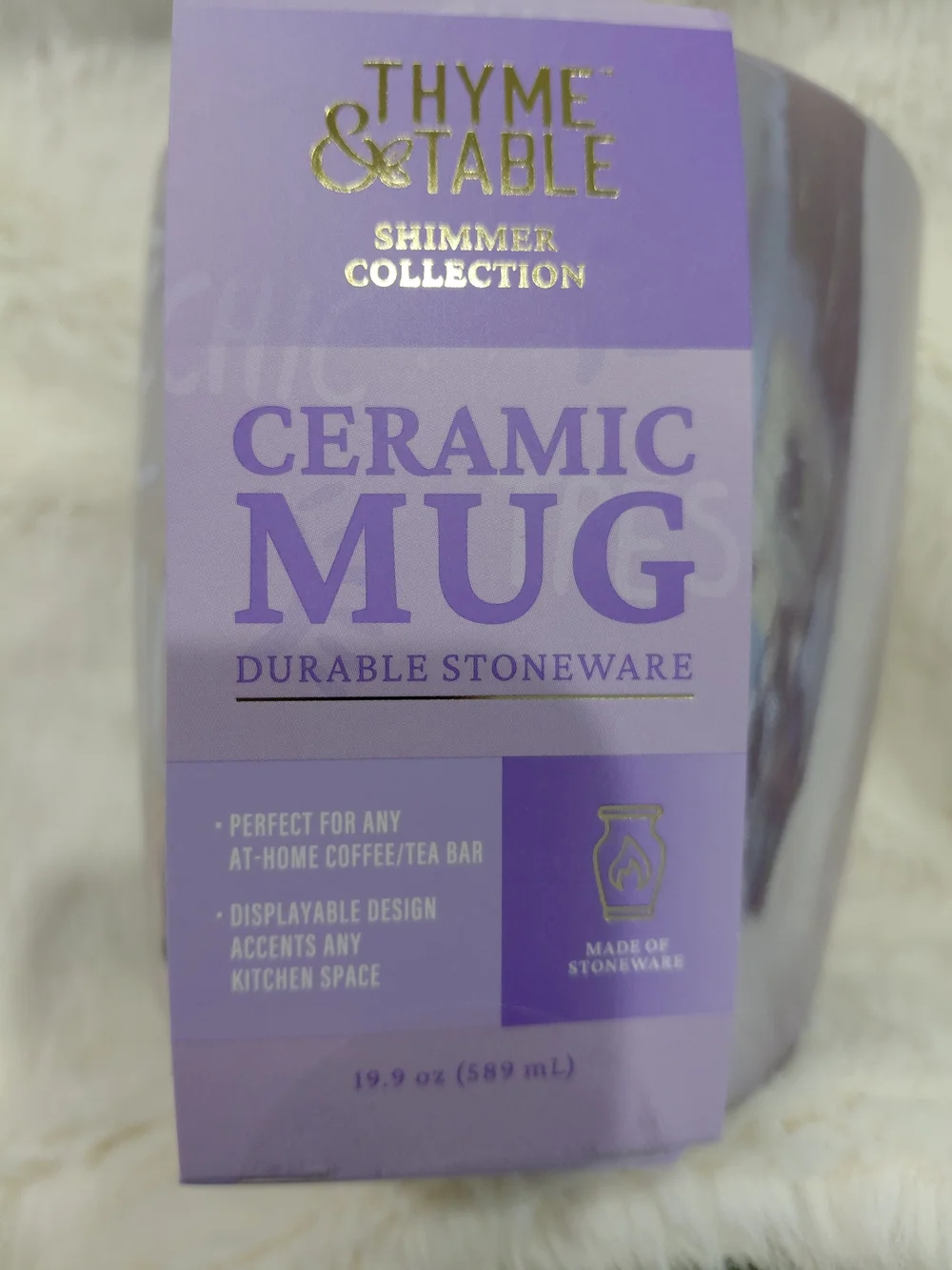 NWT Très Chic Iridescent Purple Mug